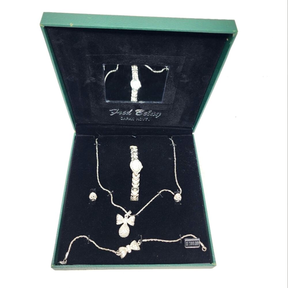 Fred Belay New Vintage 90's Watch & 5‎ Pc Jewelry Set Anniversary Gift Pack NWT